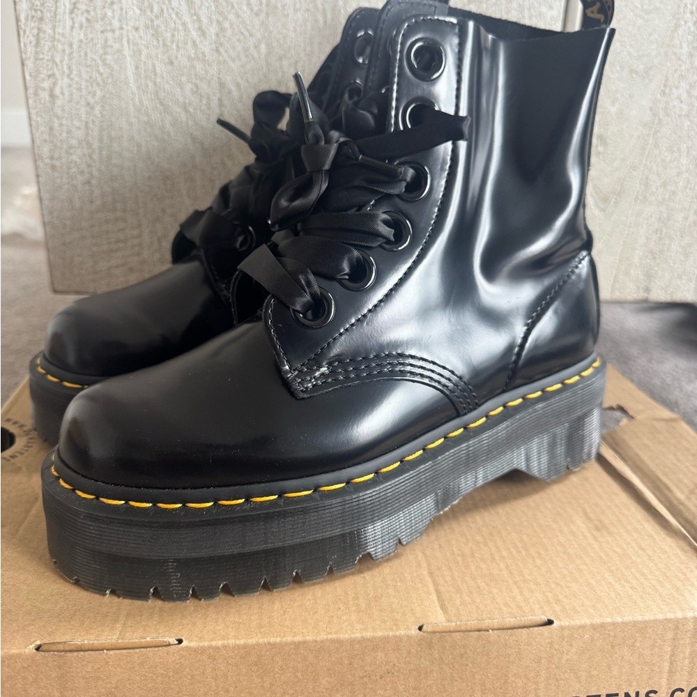 Dr. Martens Shiny Black Combat Boots